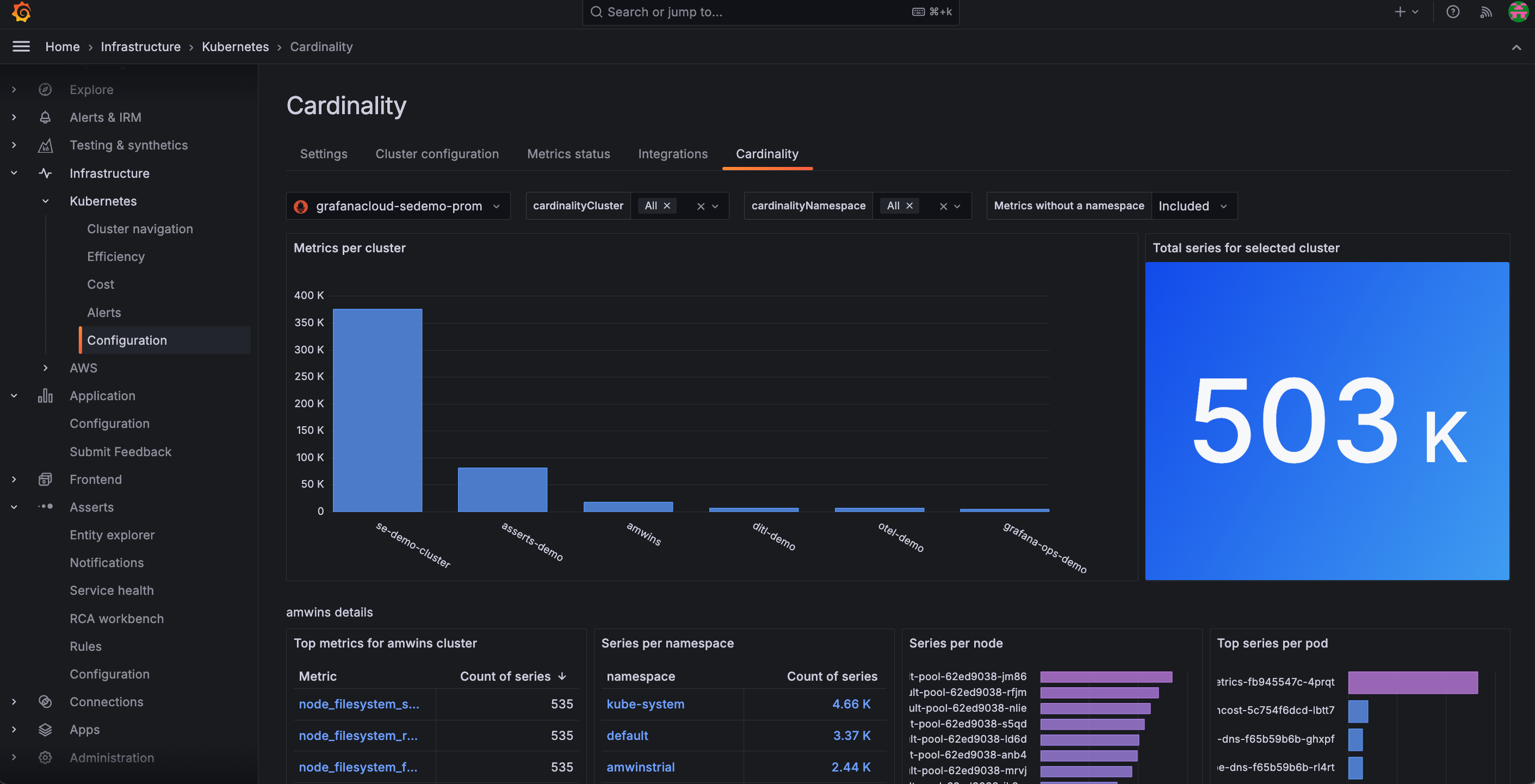Cardinality page