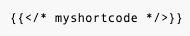Escaped shortcode
